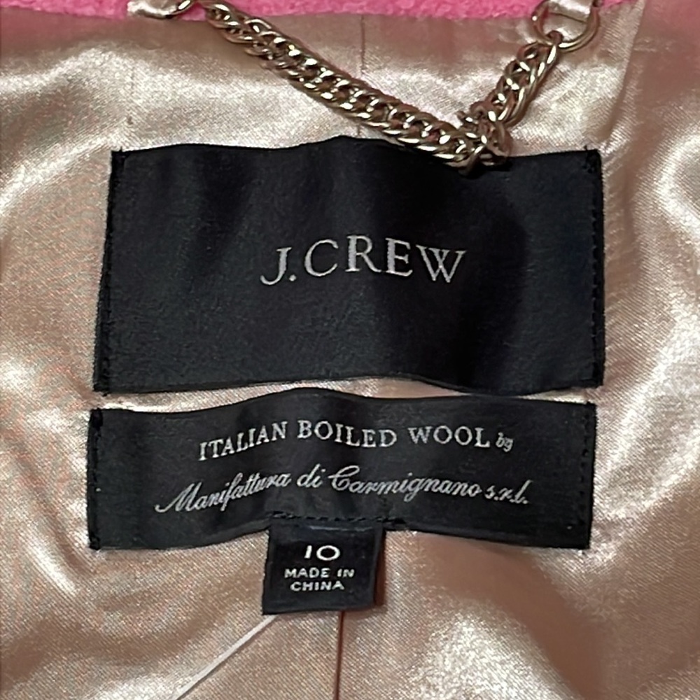 J Crew Leighton blazer-jacket in Italian boiled wool. Color: ROSY PINK - Picture 8 of 13
